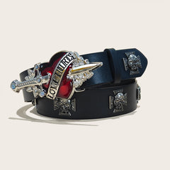 Punk Men's Belt Bohemian Style Fashion Personalized Belt For Men and Women Gothic Rock Y2K Belts For Jeans Dresses & Casual Wear