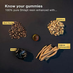 Pure Himalayan Shilajit Gummies, 3000 Mg Gold Grade Shilajit with Ashwagandha, Gokshura for Energy and Immune Support