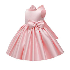1 2 3 4 5 6 7 8 Years Bow Girls Dress Birthday Party Baby Baptism Dress For Girls Princess Christmas Costume Infants Vestidos