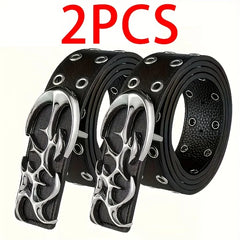 New Stylish Y2K Hollow PU Leather Fashion Punk Belt For Men Women-Trendy Accessory For Gift Giving,Neutral Waist Belts Plus Size