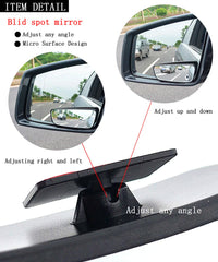 Car Blind Spot Convex Side Mirror Clip-On Universal