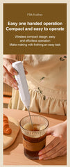 Portable Mini Electric Milk Frother Handheld 3-Speed Rechargeable