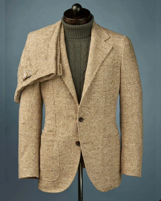 Luxury Winter Wedding Suits For Men Groom Wear Slim Fit Warm Tuxedos Business Ofice Custom Made 2 Pcs Jacket Pants Custom Made SHOWLU FASHION STORE