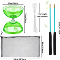 Portable Diabolo Chinese Yoyo Diabolo Set Portable Fitness Gear For Adults Kids Elderly Outdoor Indoor Agility Exercise