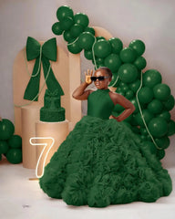 Luxury Puffy Ballgown Girls Birthday Party Dress Customized Flower Girl Dresses for Wed Little Queens Pageant Homecoming Dress