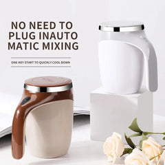 Automatic Mixing Cup Battery Portable Coffee Electric Mixing Stainless Steel Rotary Magn,