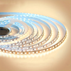 Flexible USB LED strip light in warm white from Showlu Smart General, showing the 5V LED tape with attached USB connector.