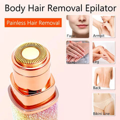 New 2 IN 1 Electric Epilator Eyebrow Trimmer Women's Body Facial Lip Epilator Rechargeable Mini Painless Razor Shave Shaver
