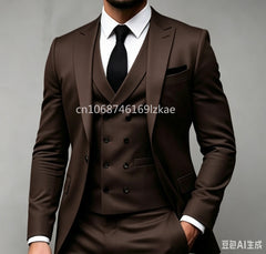 Green 3-Piece Suit Wedding Party Suit Traje Americana Hombre