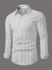 Fashion Square stripe patterns 3D Print Mens Long Sleeve Shirt Autumn Button Down Casual Animal Shirt Lapel Mens Clothing Tops