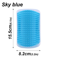 Cat Brush Comb Cat Toy with Catnip Cat Wall Brush Cat Scratcher Massage Self Groomer Comb Pet Cat Corner Scratcher Massager