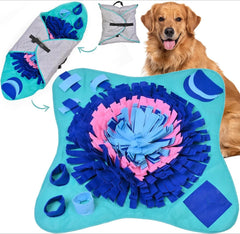 Pet Snuffle Mat for Dogs, Interactive Feed Game for Boredom, Encourages Natural Foraging Skills for Cats Dogs Bowl Travel Use
