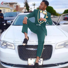 Classic Men Suit Sets Formal Activities Tailor-made Slim Fit Outfits Wedding Elegant Groomsman Costumes Blazer Pants 2 Pieces