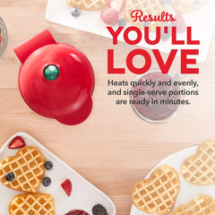 Mini Electric Waffle Maker Non-Stick 350W Compact