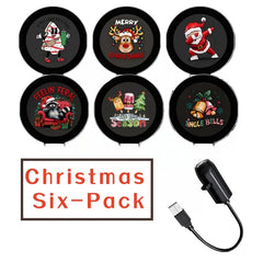 USB Projector Light Christmas Elk Santa Claus Night Light Switchable Pattern LED Projector Lamp for Room Ceiling Window Decor