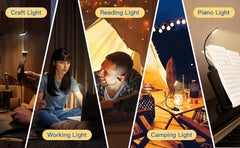 Claeted Rechargeable Clip Reading Light