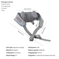 Neck Shoulder Massage Shawl Electric Deep Tissue