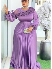 Plus Size African Party Dresses for Women 2025 New Fashion Dashiki Ankara Wedding Evening Gown Elegant Turkey Muslim Maxi Dress