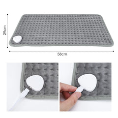 Electric Heating Pad Adjustable Temperature Timer Plush Warm Mat