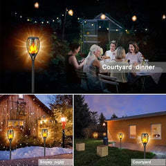Solar Dancing Flame LED Garden Lantern