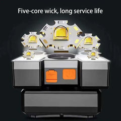 USB Rechargeable Headlamp Portable 5LED Headlight Built In Battery Torch Portable Working Light Fishing Camping Head Light For T
