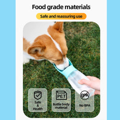 Portable Dog Water Bottle Dispenser Leak Proof Travel Bowl