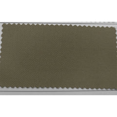 A rectangular fabric swatch in a solid olive green color with a visible diagonal twill weave.