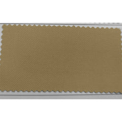 A rectangular fabric swatch in a solid tan color with a visible diagonal twill weave pattern.