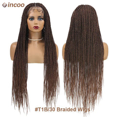 Senegalese Twist Braids Lace Front Wigs For Black Women Synthetic Full Lace Frontal Wigs Pre Plucked Box Braids Passion Twists SHOWLU FASHION STORE