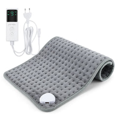 Electric Heating Pad Adjustable Temperature Timer Plush Warm Mat
