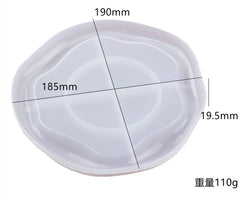 DIY Crystal Silicone Mold Three-layer Fruit Plate Tea Plate Disc Epoxy Resin Molds Cup Pad Mould For Resin Art Home Decoration