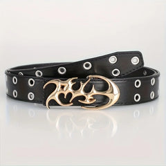 New Stylish Y2K Hollow PU Leather Fashion Punk Belt For Men Women-Trendy Accessory For Gift Giving,Neutral Waist Belts Plus Size