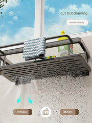 Punch-Free Storage Rack Wall-Mounted Tool Kitchen SHOWLU FASHION STORE