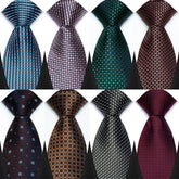 Luxury 8CM Men's Necktie Classic Neck Ties For Man Wedding Business Party Polka Dot Jacquard Woven Ascot Accessories Gift