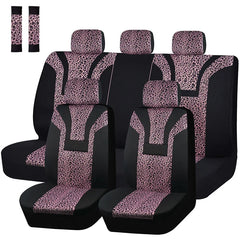 Leopard Print Short Plush Universal Car Seat Cover Winter Seat Covers Fit For Most Car SUV Truck Vans Car Accessories Interior