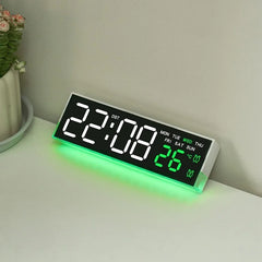 LED Digital Alarm Clock Mood Light Temperature Display