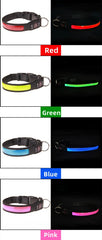 LED Luminous Dog Collar USB Rechargeable Safety Night Collar