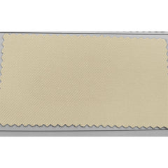 A rectangular fabric swatch in a solid cream color with a visible diagonal twill weave.