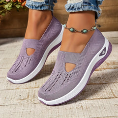 Summer Women's Sneakers Breathable Slip on Walking Shoes Mesh Low Top Womens Vulcanized Shoes Soft Sole Lightweight Women Shoes