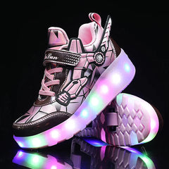 children's flashing roller skates outdoor recreational sports shoes wheel shoes boy girls skate sneakers SHOWLU FASHION STORE