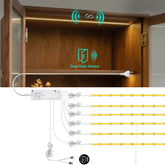 YEMEKE 12V COB LED Strip with Door Sensor