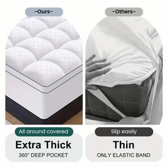 HGETVE Extra Thick Mattress covers Topper 1000Gsm Cooling Noiseless Breathable Fitted 8-21 Deep Pocket Machine Washable