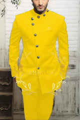 2025 Navy Blue Indian Design Men Suit Terno Masculino Slim Fit Formal Blazer Business Wedding Best Man Groom Suits 2 Pieces