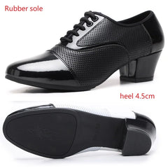 Modern Dance Shoes For Men Soft Performance Leather Breathable Social Latin Dance Square Formal Dress Jazz Dance Shoes Sneakers