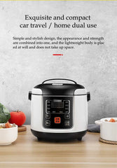 Mini Electric Rice Cooker 2L Portable 200W