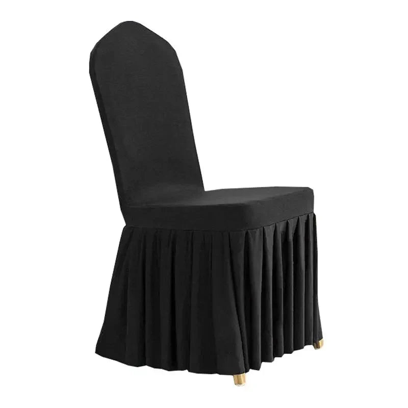 1Pcs Elastic Spandex Universal Chair Cover Skirt Cloth For Hotel Home Modern Wedding Birthday Party Event Dining Seat Decoration SHOWLU FASHION STORE