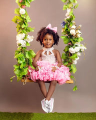 Customized Yellow Flower Girl Dresses For Wedding Cute Baby Layered Simple Kids Birthday Party First Communion Ball Gown
