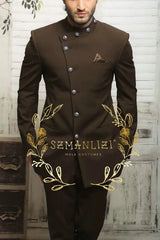 2025 Navy Blue Indian Design Men Suit Terno Masculino Slim Fit Formal Blazer Business Wedding Best Man Groom Suits 2 Pieces