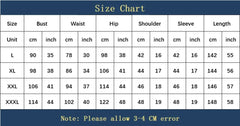 A size chart table for women's African dresses listing measurements in centimeters and inches.