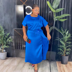 Fashion Flower African Dresses for Women Plus Size Africa Clothes Dashiki Ankara Outfits Gown Elegant Muslim Wedding Dress